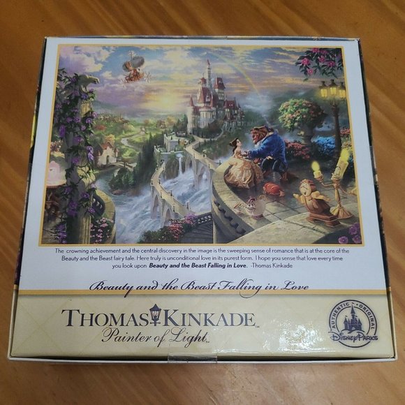 Thomas Kinkade Beauty and the Beast Falling in love 1000 piece puzzle NIB - Picture 2 of 2
